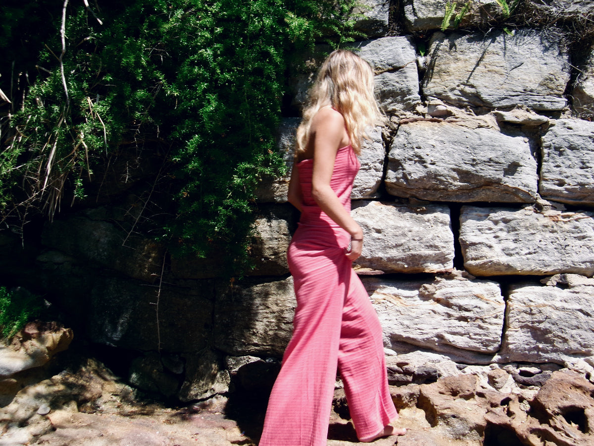 Inka Wide Leg Pant in Watermelon