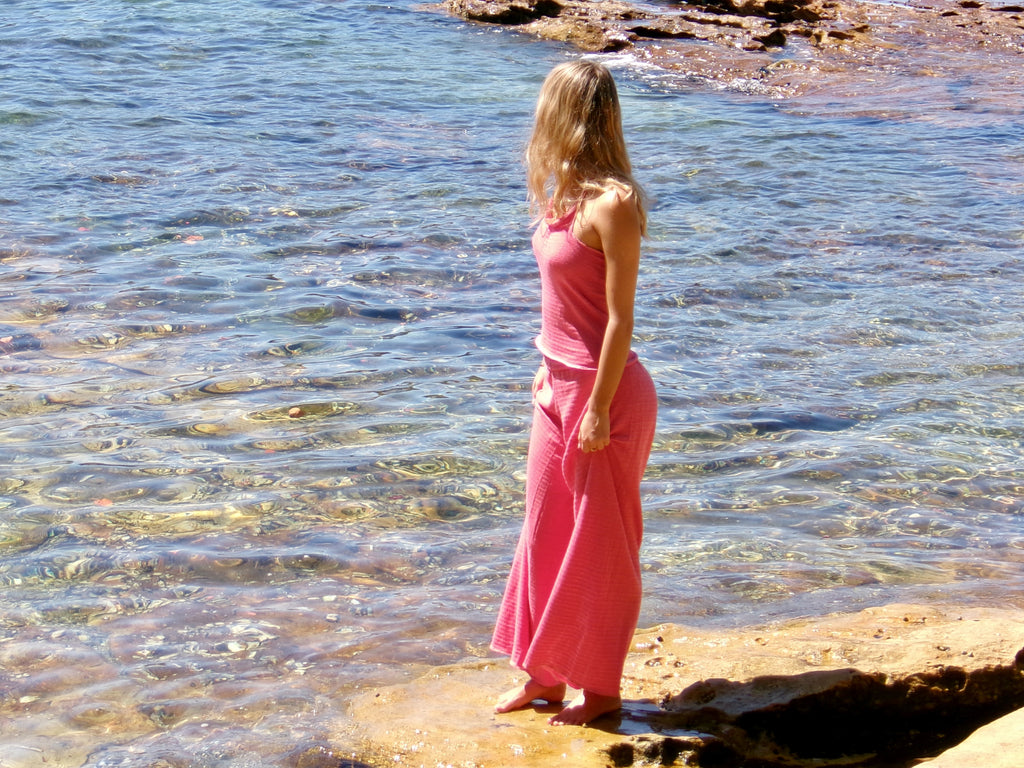 Inka Wide Leg Pant in Watermelon