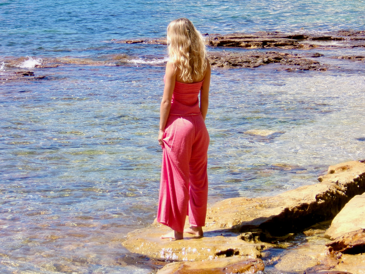 Inka Wide Leg Pant in Watermelon