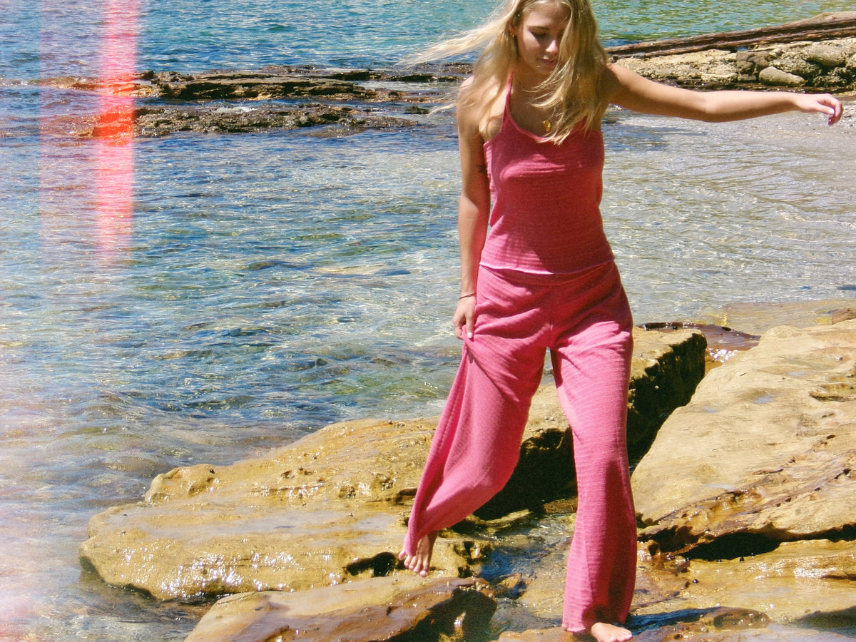 Inka Wide Leg Pant in Watermelon