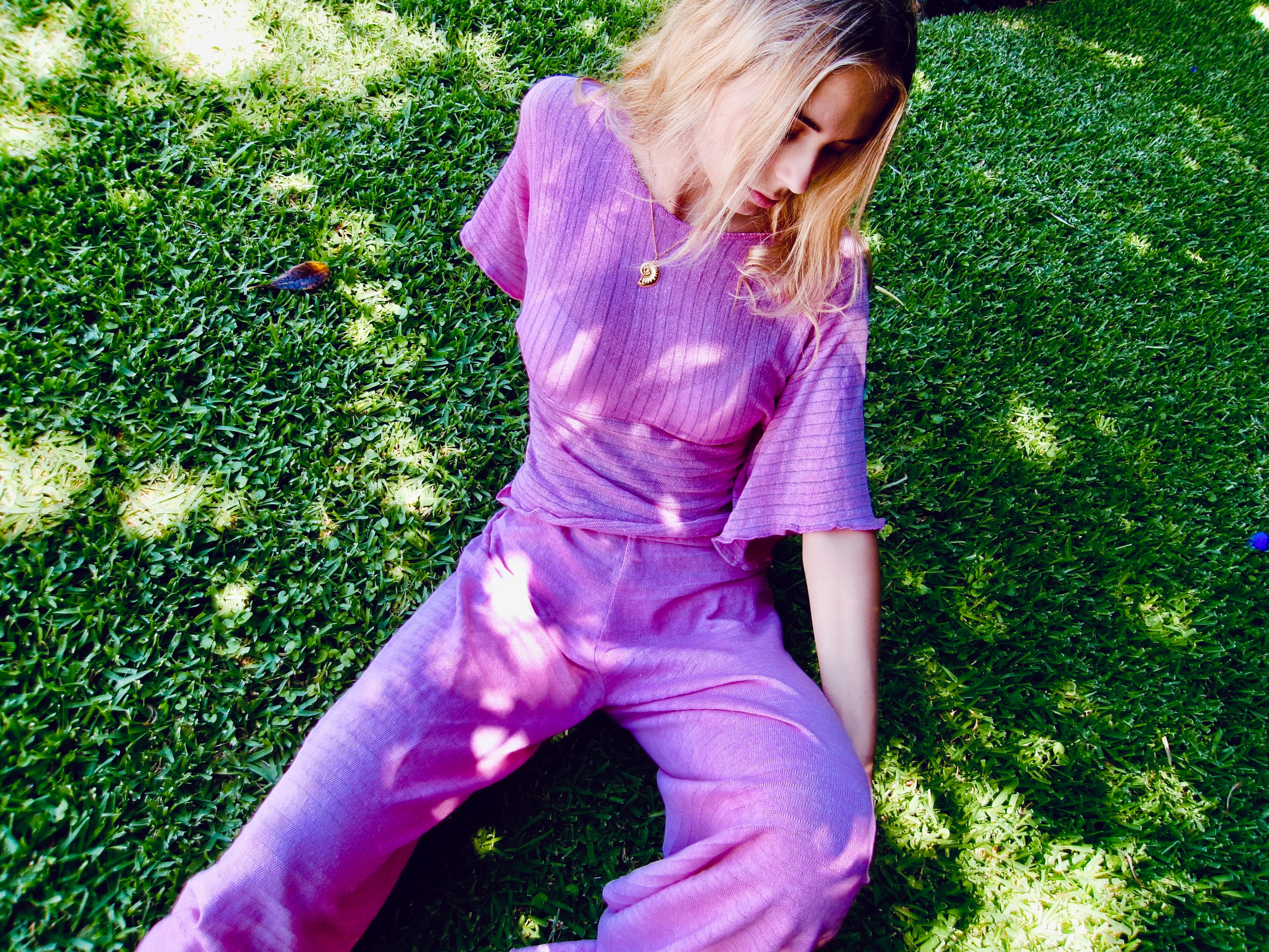 Inka Wide Leg Pant in Petal Pink