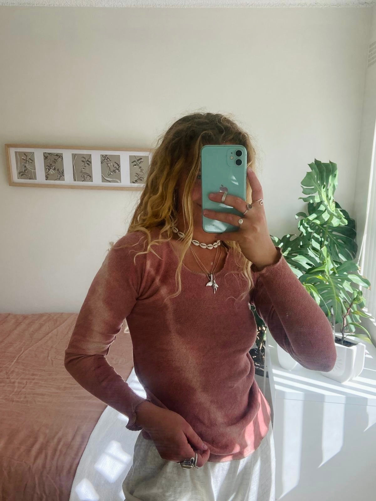 Rumi Top in Rosewood Tie-dye