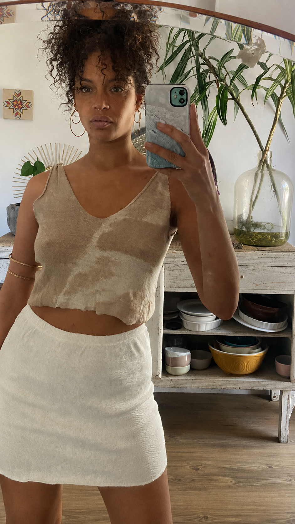 Ipanema Crop Singlet - Lilac Tie-dye