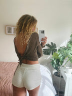 The Amalfi Cardi in Dark Brown