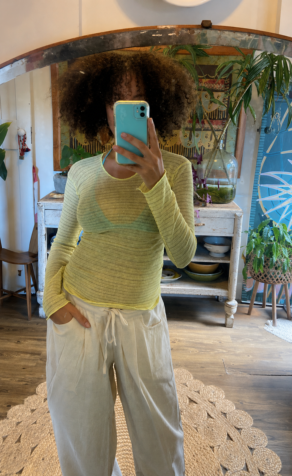 Nami Long Sleeve Top in Yellow