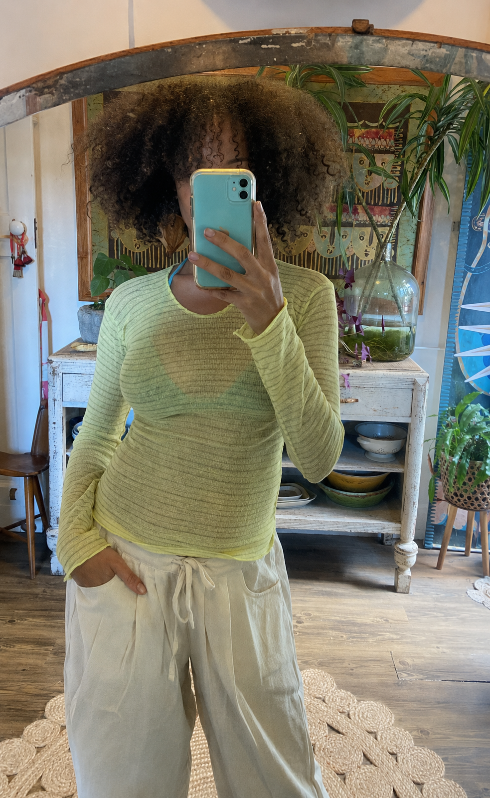 Nami Long Sleeve Top in Yellow