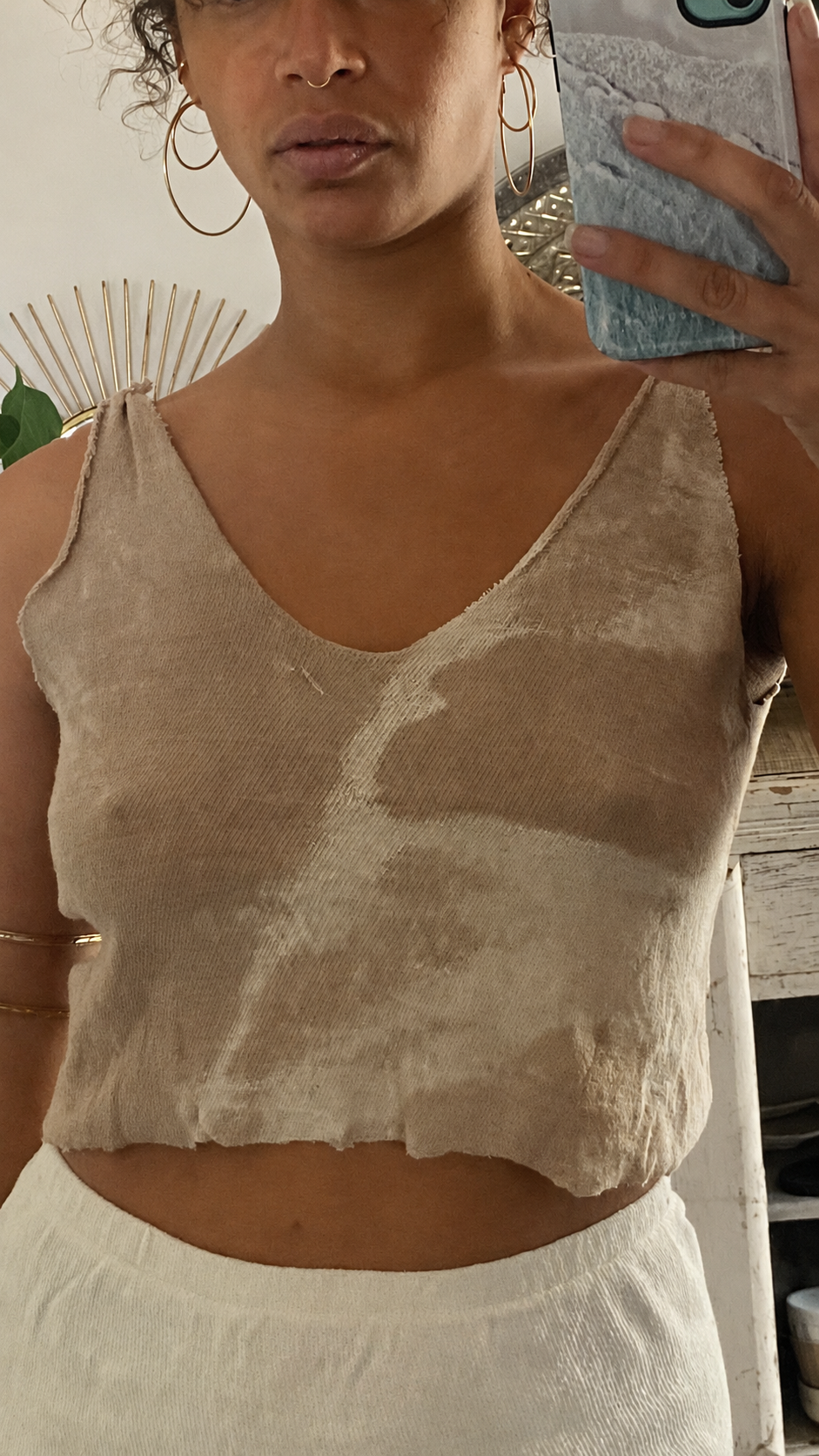 Ipanema Crop Singlet - Lilac Tie-dye