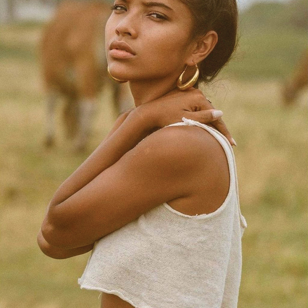 Ipanema Crop Singlet in White