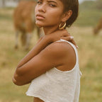 Ipanema Crop Singlet in White