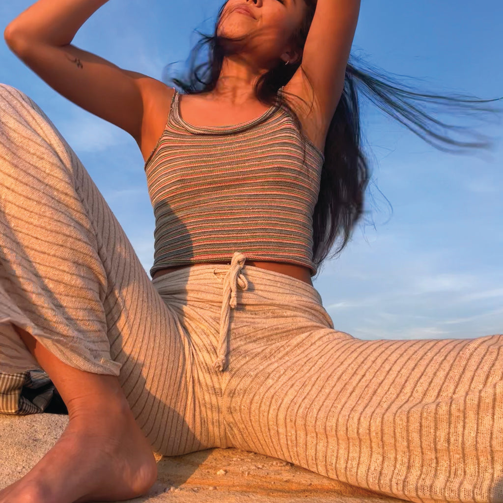 Beach Pant in Sheer White