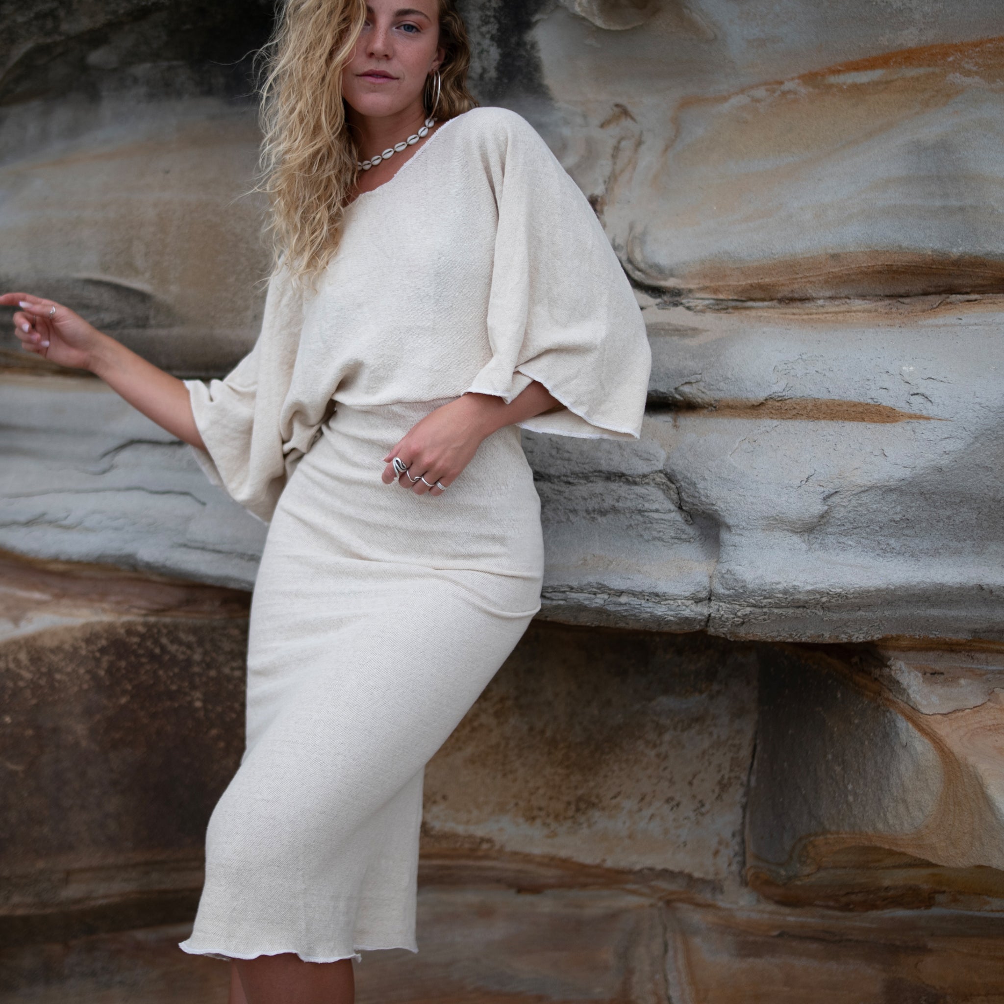 Long Osaka Dress in White