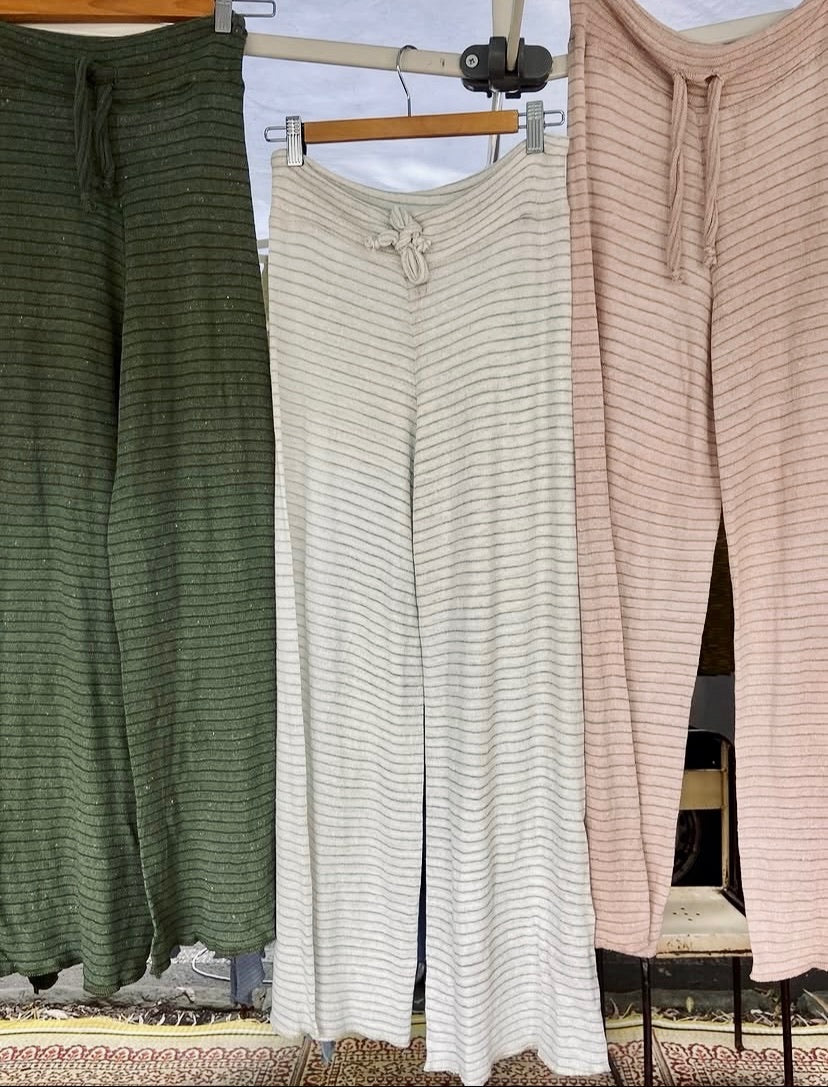 Beach Pant in Orange Sheer Stripe