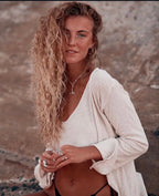 Avoca Long Duster Jacket in White