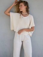 Inka Wide Leg Pant in White