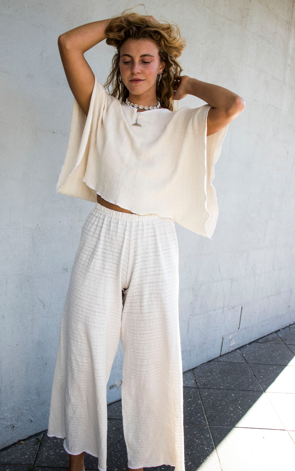 Inka Wide Leg Pant in White