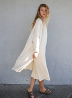 Avoca Long Duster Jacket in White