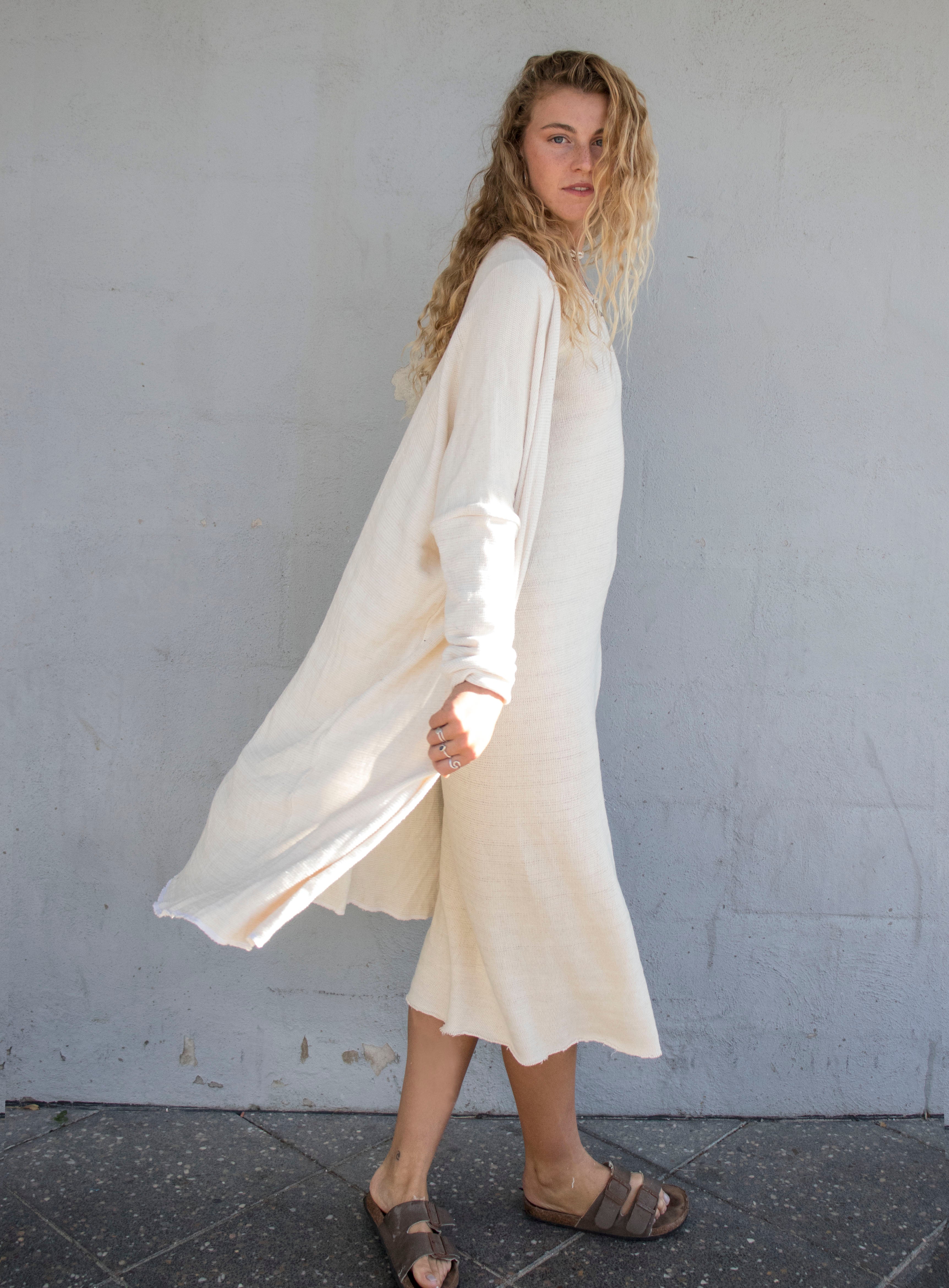 Avoca Long Duster Jacket in White