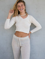 Seychelles Top in Natural Midi Crop