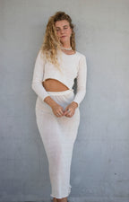 Seychelles Top in Natural Midi Crop