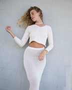 Seychelles Top in Natural Midi Crop