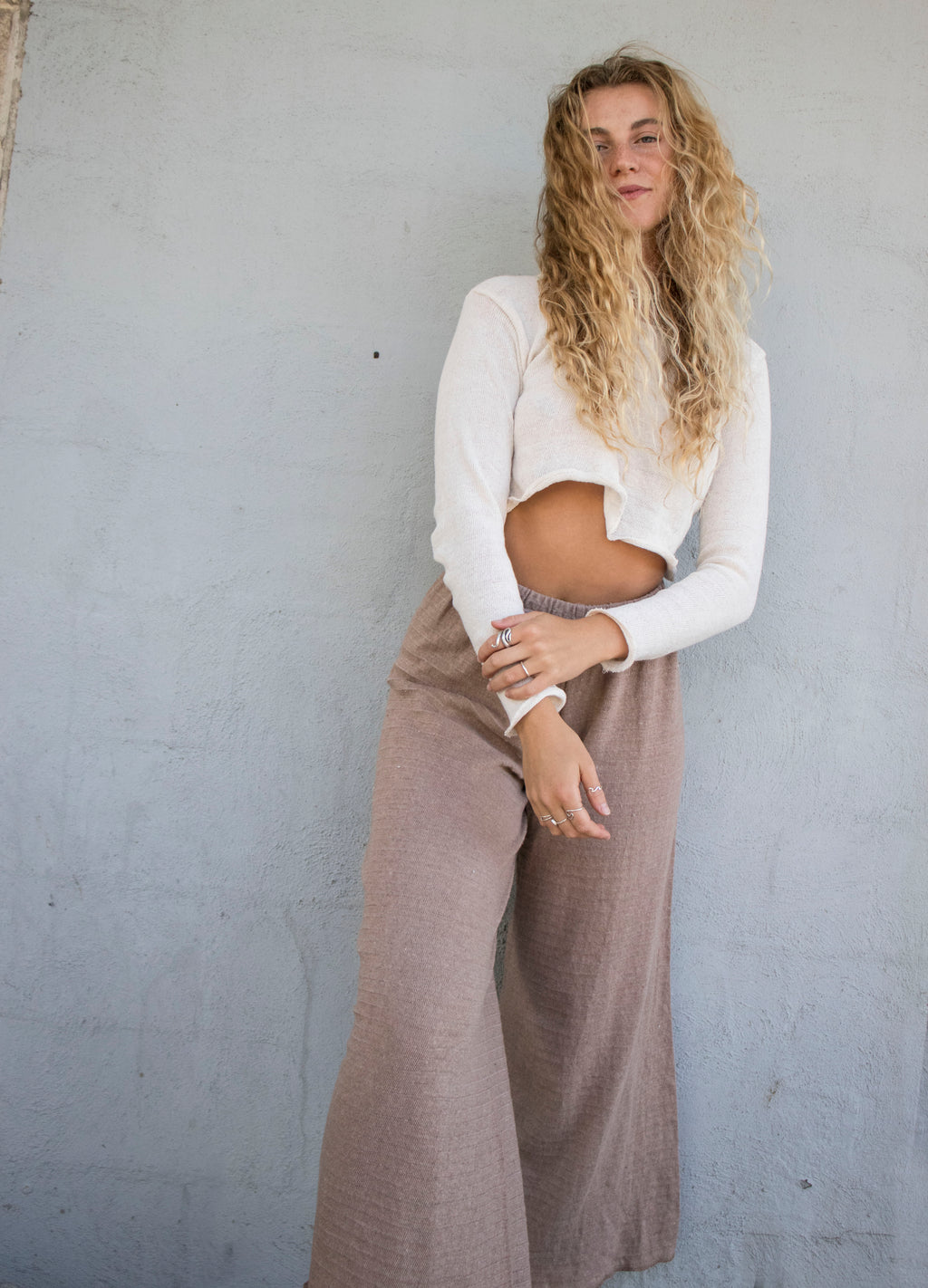 Seychelles Top in Natural Midi Crop
