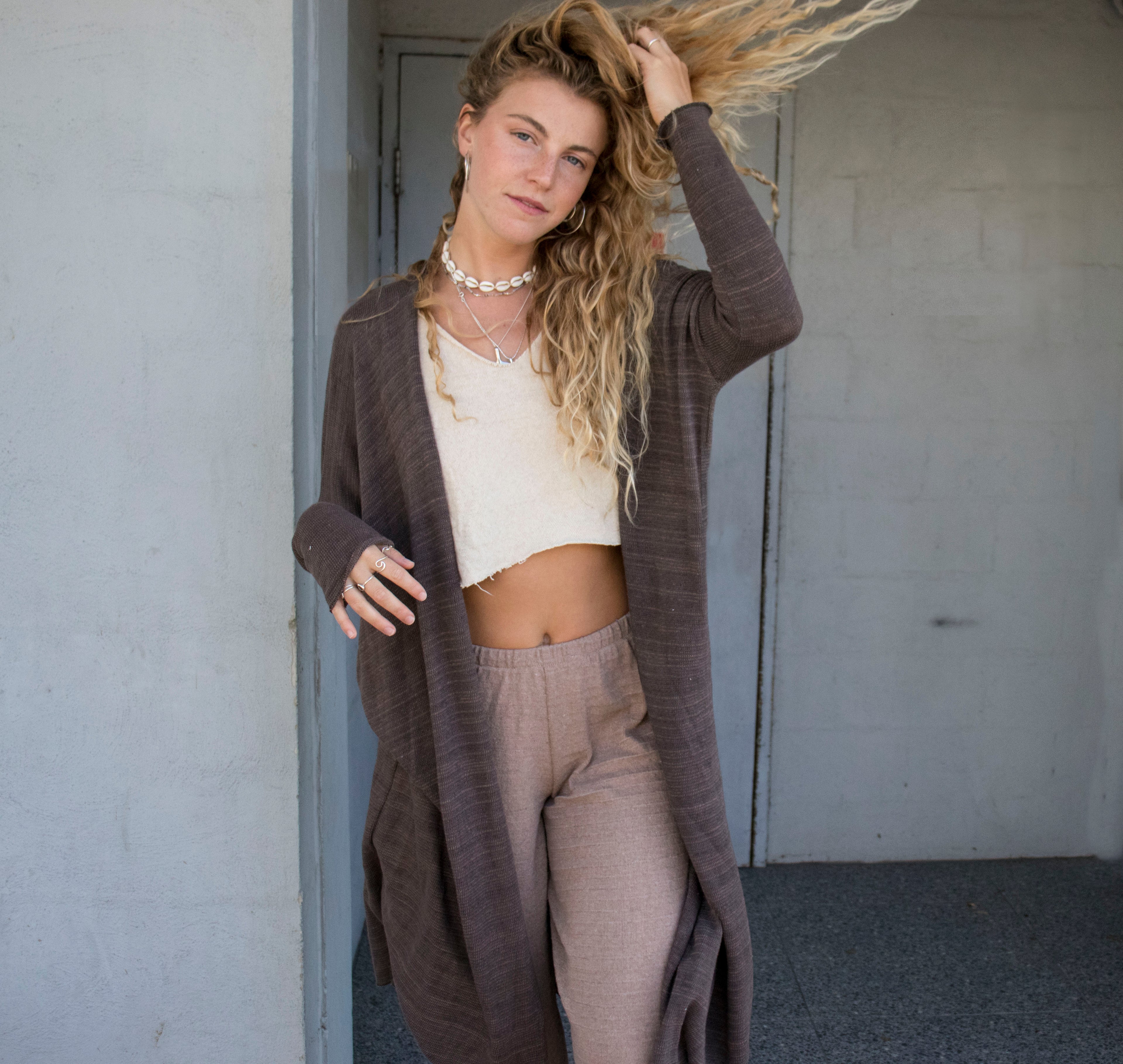 Inka Wide Leg Pant in Cacao Earth