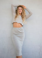 Seychelles Top in Slate Midi Crop