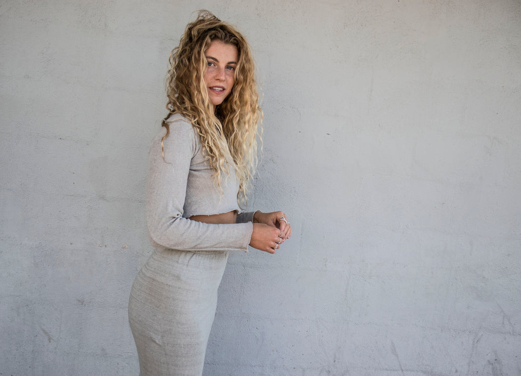 Seychelles Top in Slate Midi Crop