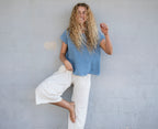 The Sora Top in Sky Blue