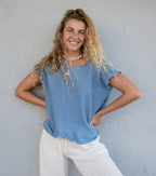The Sora Top in Sky Blue