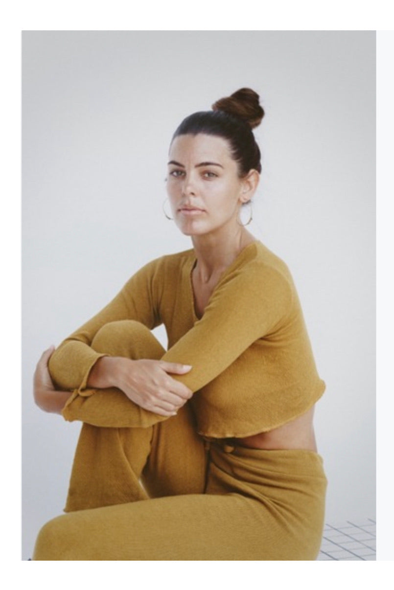 Rumi Top in Mustard Crop
