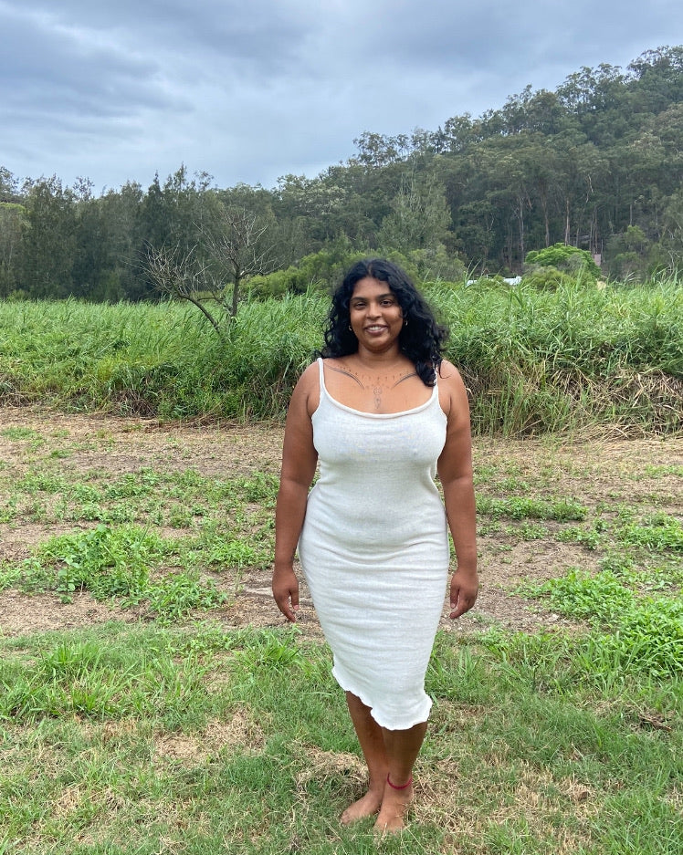 Inka Midi Dress in White