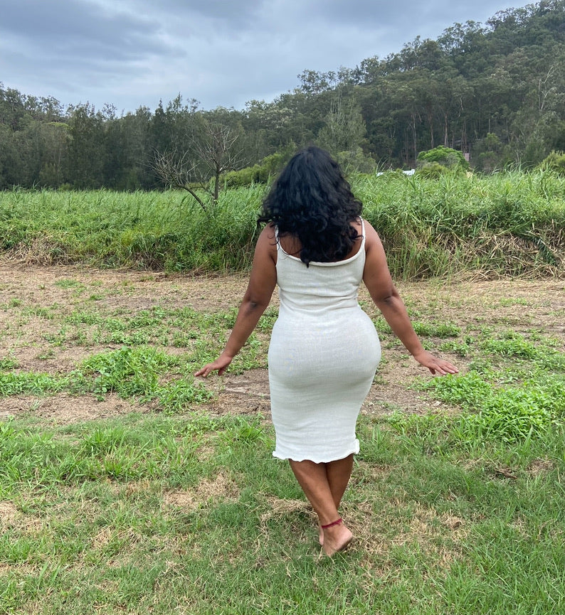 Inka Midi Dress in White