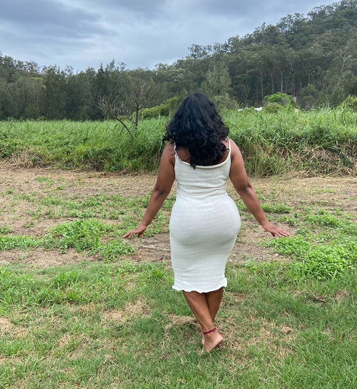 Inka Midi Dress in White