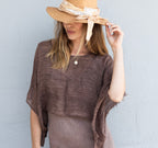 Aura Shoulder Shrug in Earth Brown