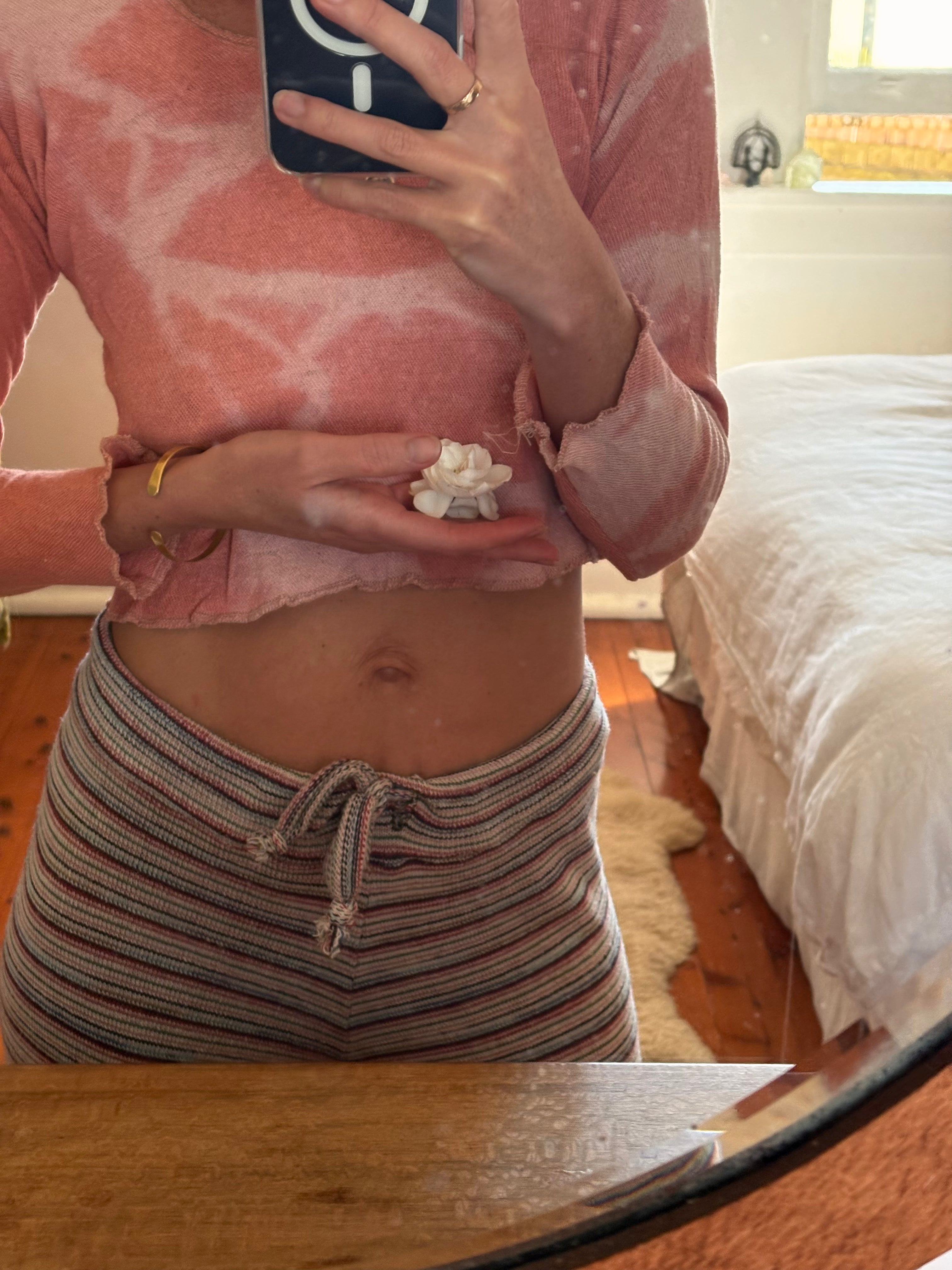 Rumi Top in Soft Peach Tie-dye