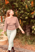 The Osaka Top in Inka Natural Chocolate Earth