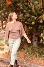 The Osaka Top in Inka Natural Chocolate Earth