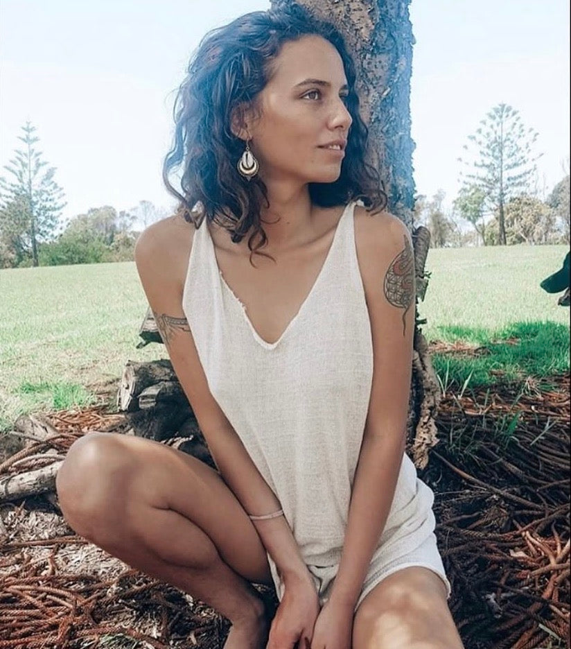 Ipanema Singlet in White Natural