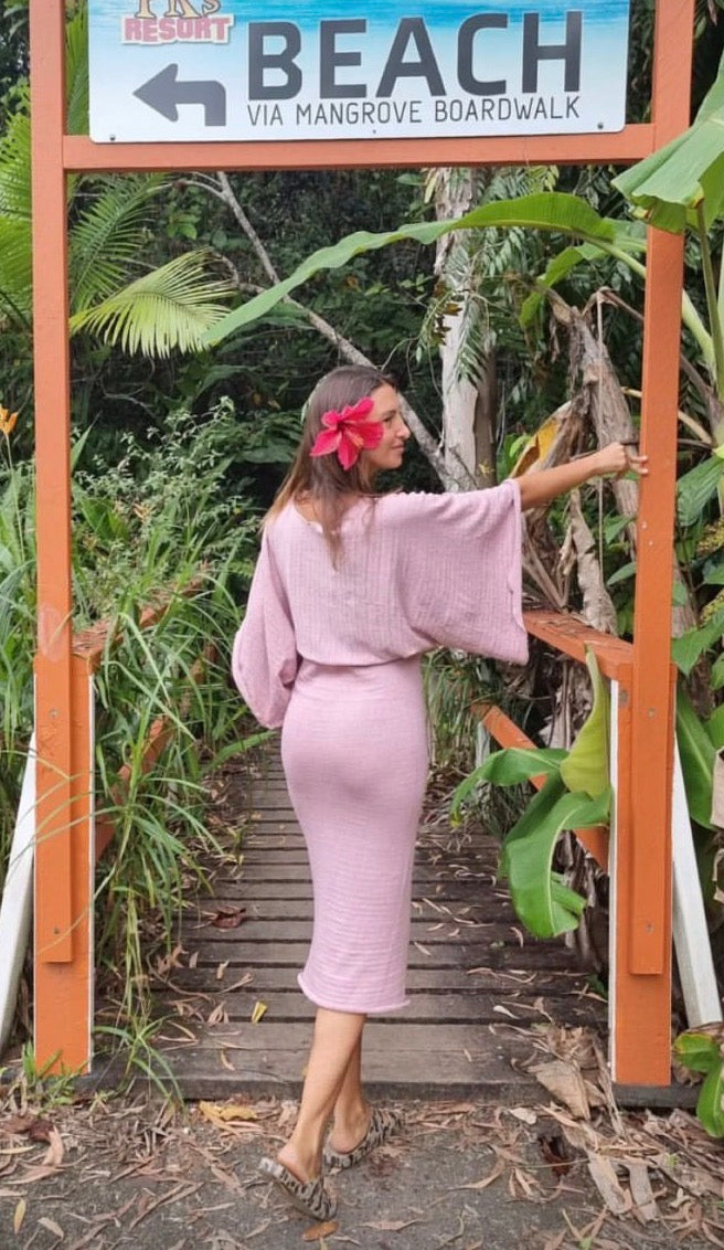 The Osaka Maxi Dress in Pink