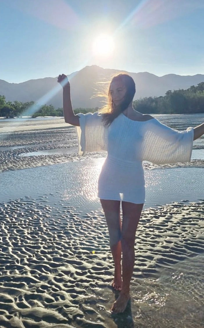 Osaka Mini Dress in White