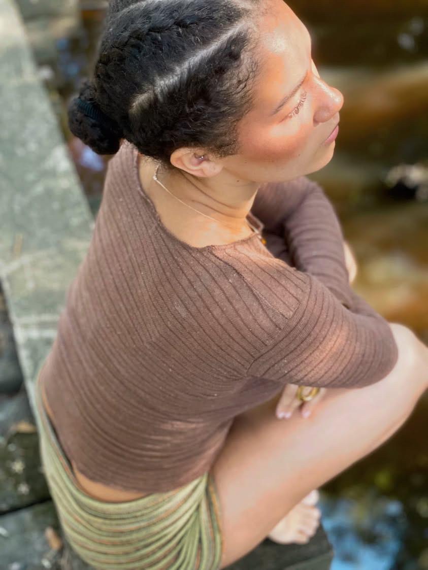 Nami Long Sleeve Top in Brown