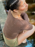 Nami Long Sleeve Top in Brown