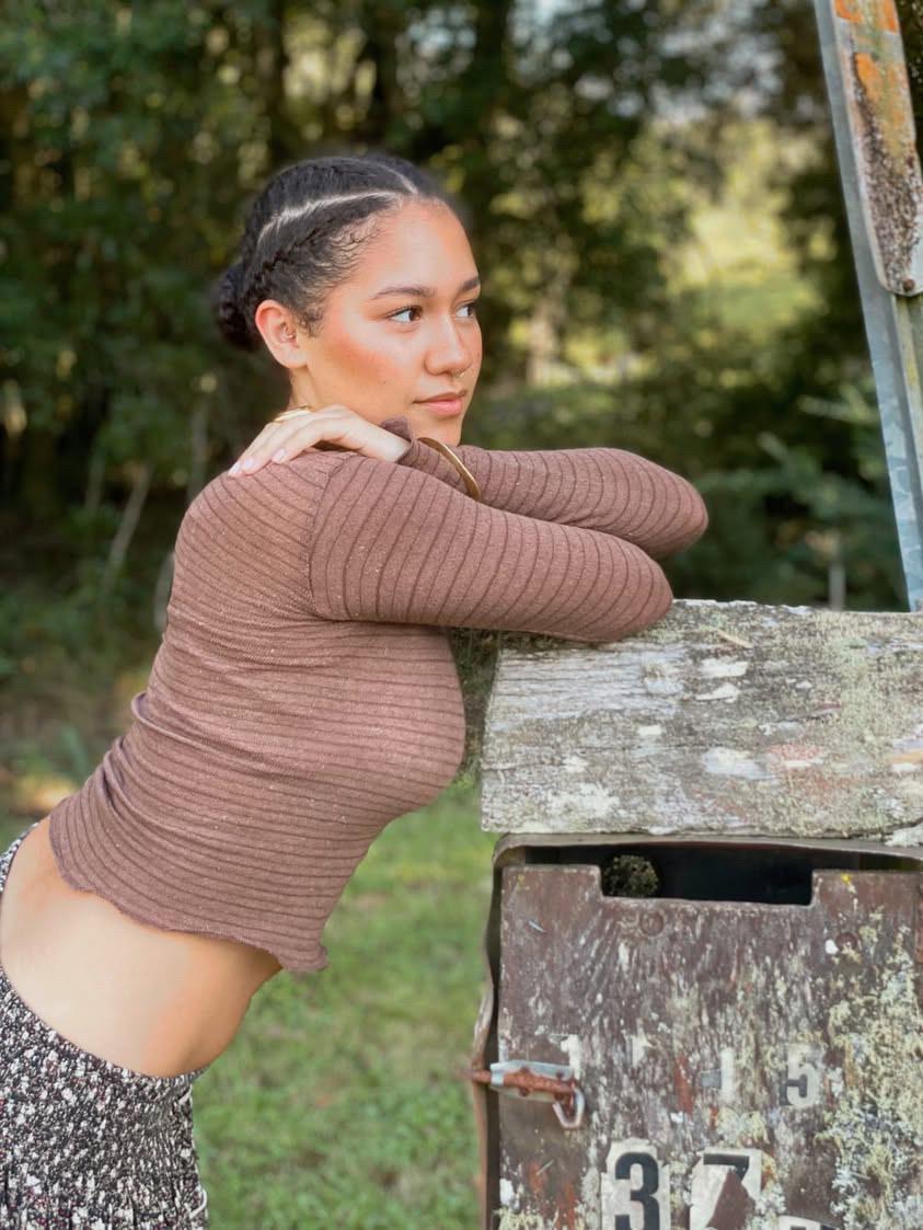 Nami Long Sleeve Top - Brown
