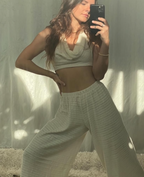 Inka Wide Leg Pant in White