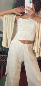 Inka Wide Leg Pant in White