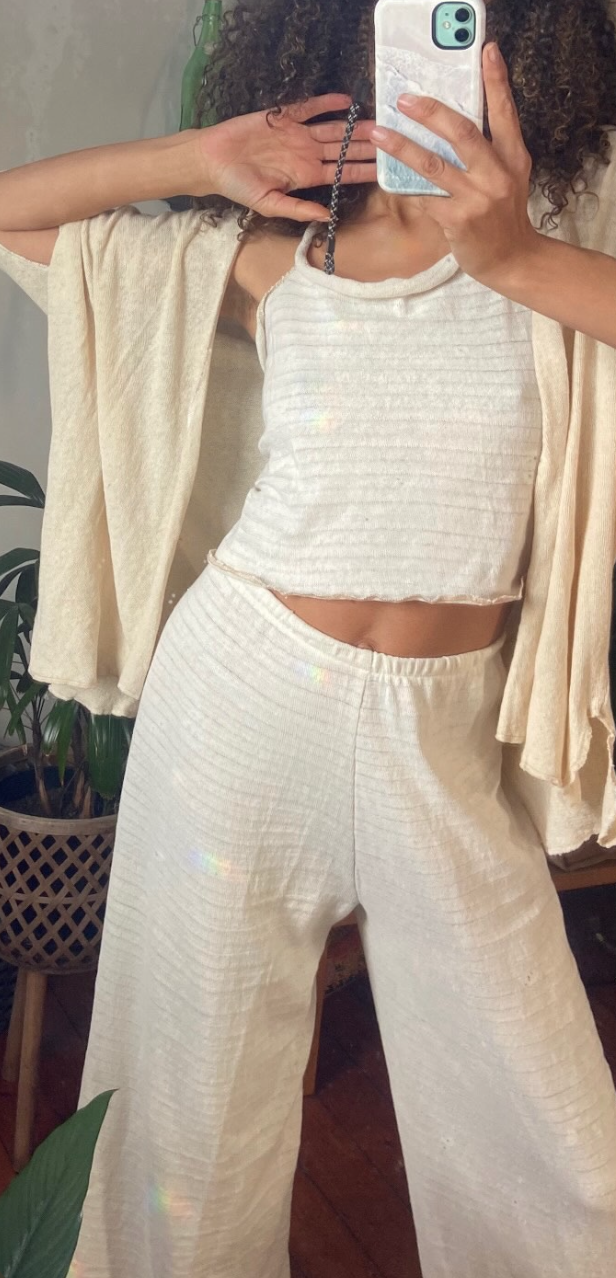 Inka Wide Leg Pant in White