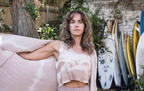 Ipanema Crop Singlet - Lilac Tie-dye