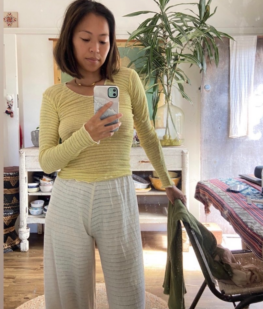 Nami Long Sleeve Top in Yellow