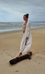 Avoca Long Duster Jacket in White